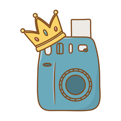 Poster - camera and crown