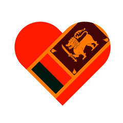 Sticker - Sri Lanka Flag Heart