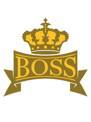 Wall Mural - boss kreis rund chef anführer reich cool erfolgreich team crew macher führer bande leiter herrscher manager vorgesetzter sieger kommandant macht mächtig logo design