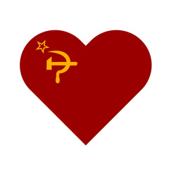 Sticker - USSR Flag Heart