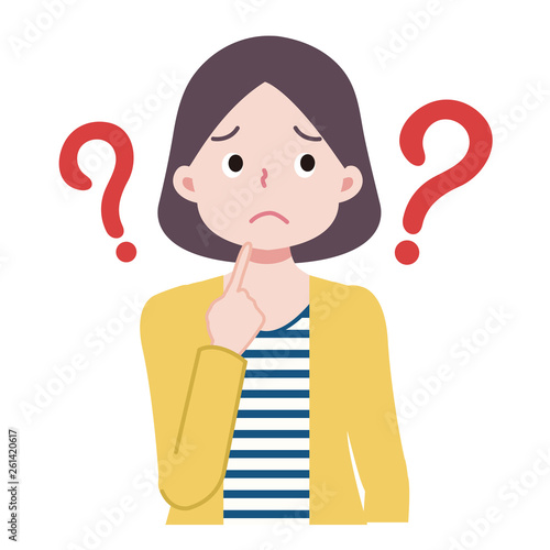 女性 疑問 はてなマーク Stock Vector Adobe Stock