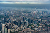 Fototapeta Nowy Jork - Bird view of Bonifacio Global city skyline in the morning