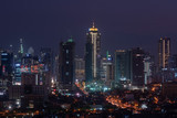 Fototapeta Miasto - Bonifacio Global city skyline at Magic hour	