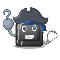 Pirate button D on a computer mascot