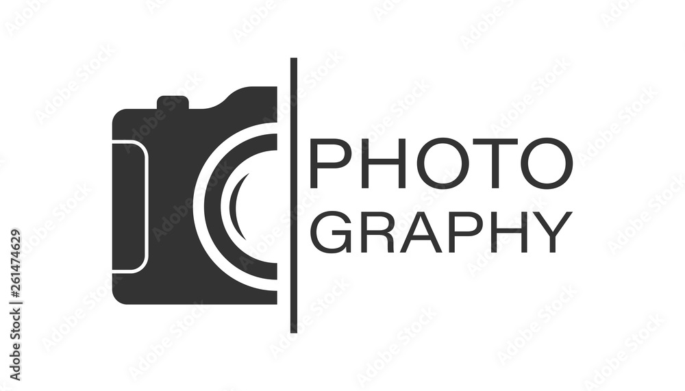 Camera device sign icon in flat style. Photography vector illustration on white isolated background. Cam equipment business concept. - obrazy, fototapety, plakaty 