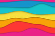 Seamless Colorful Wavy Paper Layers Background