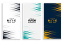 Abstract Set Of Halftone Banners
