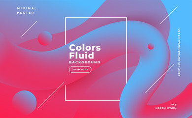 Wall Mural - abstract fluid shape background in duotone colors