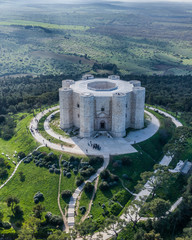 CASTEL DEL MONTE PUGLIA BARI ITALY aerial drone