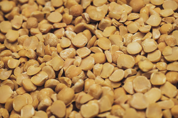 Poster - Сhopped dried peas background. Macro view.