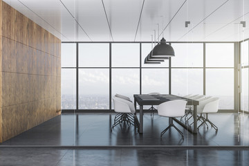 Wall Mural - Modern meeting room with copyspace