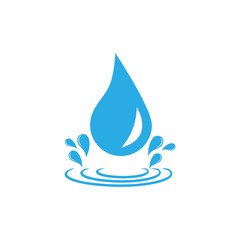 Wall Mural - Water drop icon. Vector illustration, flat design.