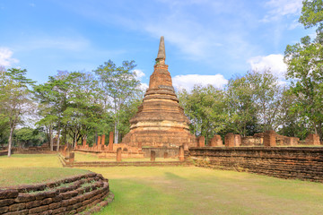 Wat Phra That temple in Kamphaeng Phet Historical Park, UNESCO World Heritage site