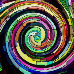 Wall Mural - Visualization of Spiral Color
