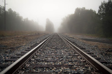 Foggy Rail Road Tracks