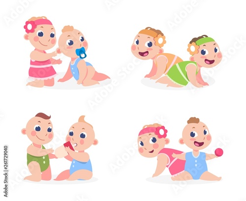 Cartoon Babies Funny Newborn Boy And Girl Sitting Together Cute Twins Sister And Brother Vector Happy Twin Children Template Stock Vector Adobe Stock Cartoon Babies Funny Newborn Boy And Girl Sitting Together Cute Twins Sister And Brother Vector Happy Twin Children Template Stock Vector Adobe Stock