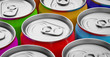 Bunch of Colorful Drink Cans