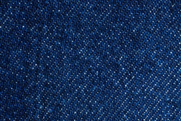 Canvas Print - Blue jeans fabric texture, close up surface background