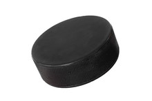 Hockey Puck Isolated On White.