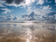 Wolkenlandschaft am Strand an der Nordsee