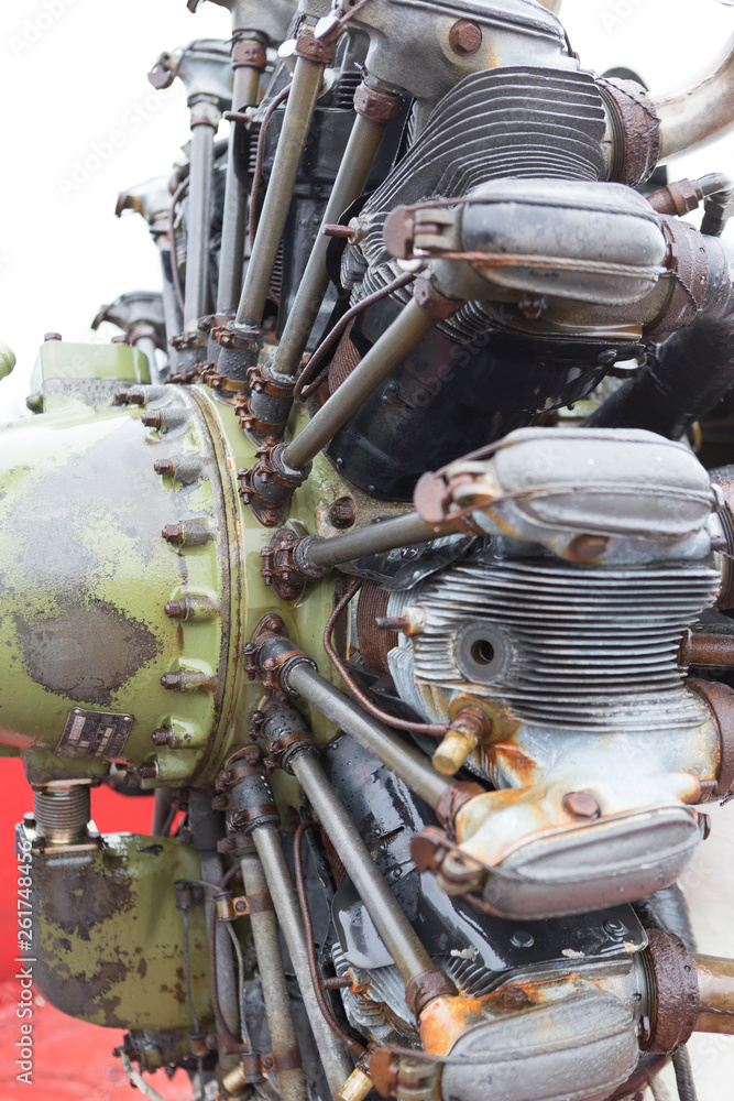 Foto de Stock retired old russian radial engine propeller Boat at ...