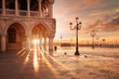 San Marco in Venice, Italy at a dramatic sunrise