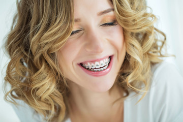 Woman in braces 