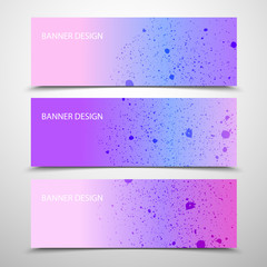 Wall Mural - abstract vector banners with geometric background ,annual report, design templates, future poster te