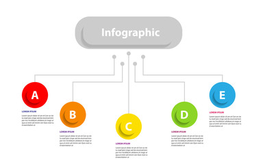 Wall Mural - infographic 5 step presentation, infographic linear circle