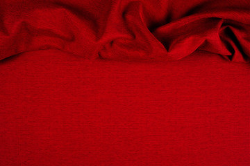 Wall Mural - Red fabric background texture.