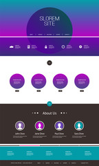 Wall Mural - Abstract Colorful Website Design Template for Your Business with Trendy Colors 