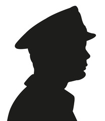 Poster - a man with hat silhouette vector