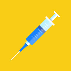 Wall Mural - Syringe icon. Flat style design. Vector icon