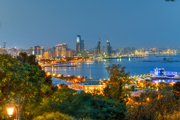 Canvas Print - Skyline of Baku, Azerbaijan