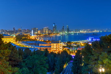 Sticker - Skyline of Baku, Azerbaijan