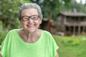 Happy Brazilian elderly farmer.