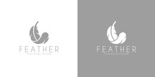 White Feather. Logo. Black Feather