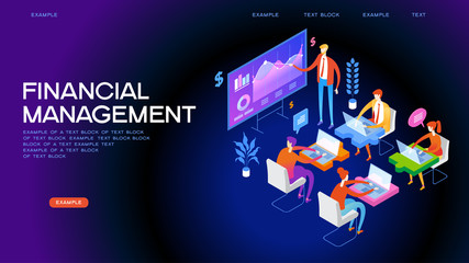 Wall Mural - financial management concept banner