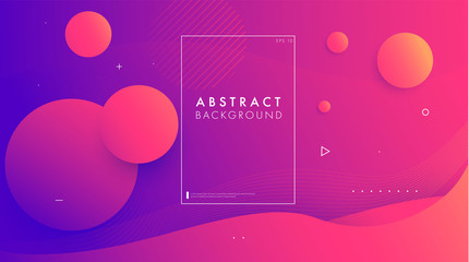 Wall Mural - Colorful geometric background. Circul shapes composition. Space. Eps10 vector.