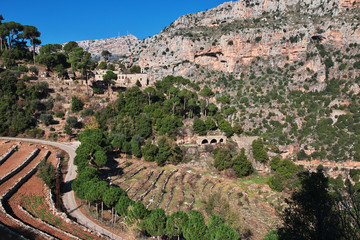 Poster - monastery, Qadisha Valley, Lebanon