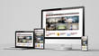 © MclittleStock - responsive design website e-magazine devices collection mockup
