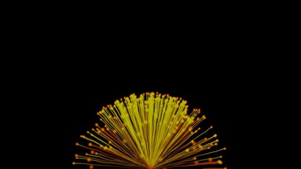 Wall Mural - Golden Particle Spreading in Alpha Channel