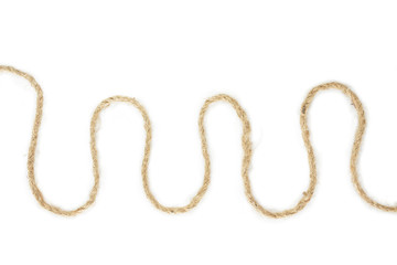 Wall Mural - rope on white background.