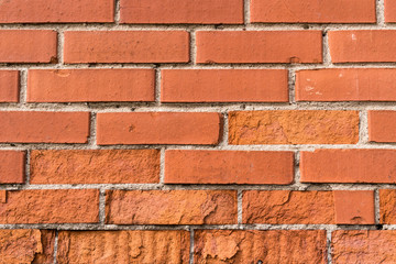 Wall Mural - Close up view of of red brick wall