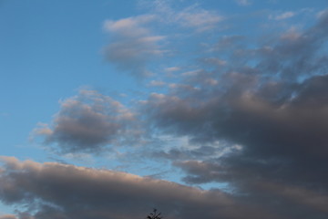 dramatic sky with clouds