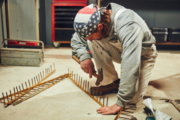 Rebuilding a garage in a retro vintage style.