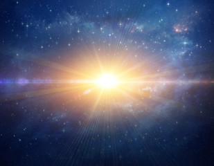 Wall Mural - cosmic star blast in outer space. stellar explosion.