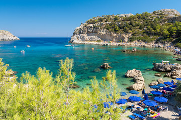 Wall Mural - Anthony Quinn Bay on Rhodes island, Greece