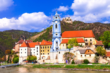 Poster - Landmarks of Austia, travel over Danaube river -Durnstein