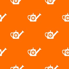Wall Mural - Watering can pattern vector orange for any web design best